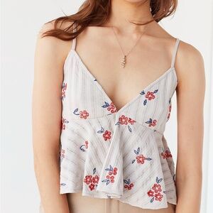 Urban Outfitters Floral Peplum Top
